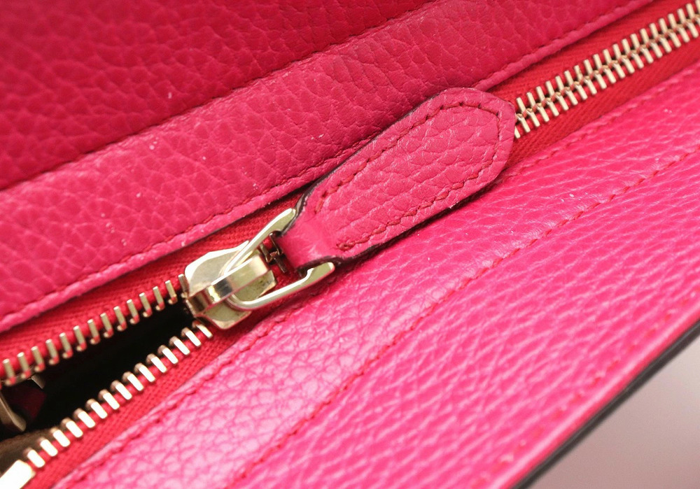 Gucci Swing Handbag Crossbody Bag Leather Pink - Picture 6 of 9